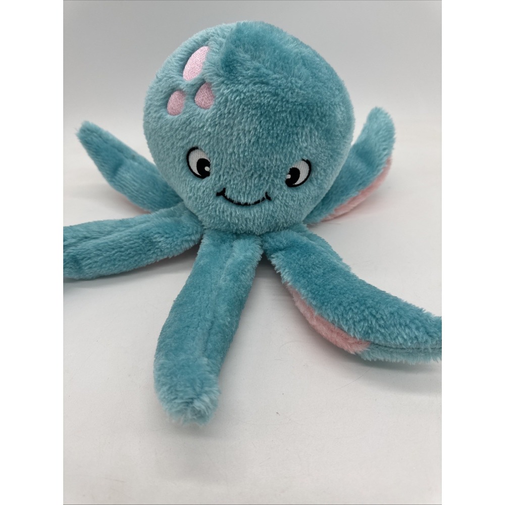 ZippyPaws Oscar The Octopus Dog Toy Blue Pink Squeaky Plush 12"